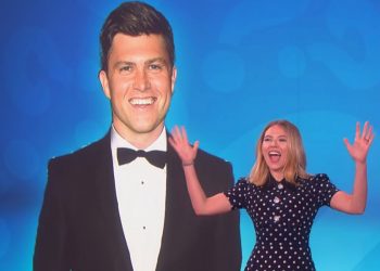 Colin Jost proposed Scarlett Johansson in James Bond style