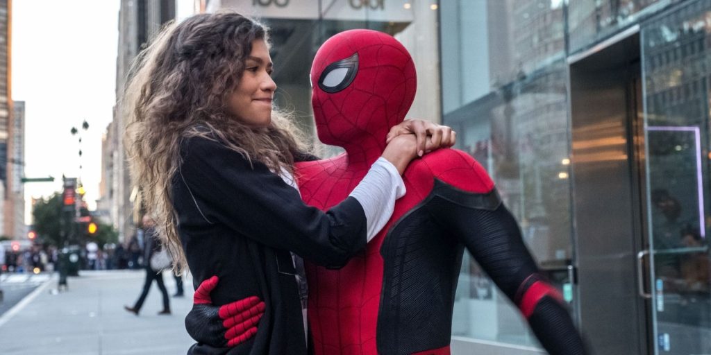 Tom Holland as Spider-Man in Spider-Man: Far From Home set photos