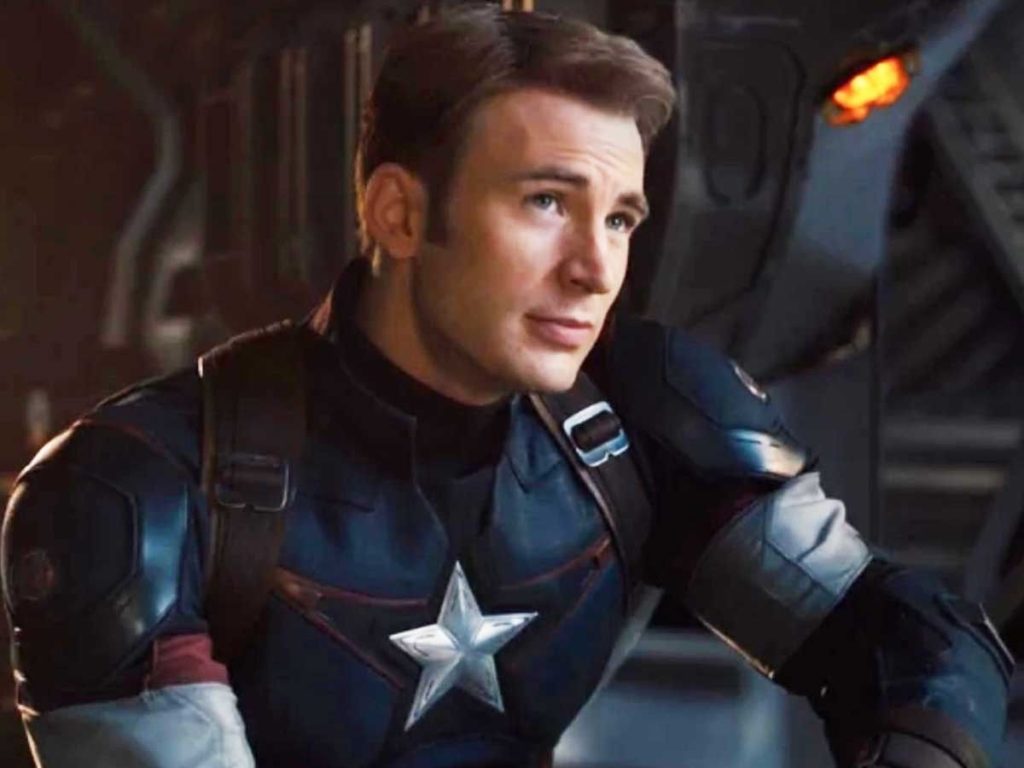 Chris Evans as Captain America in Avengers: Age of Ultron movie