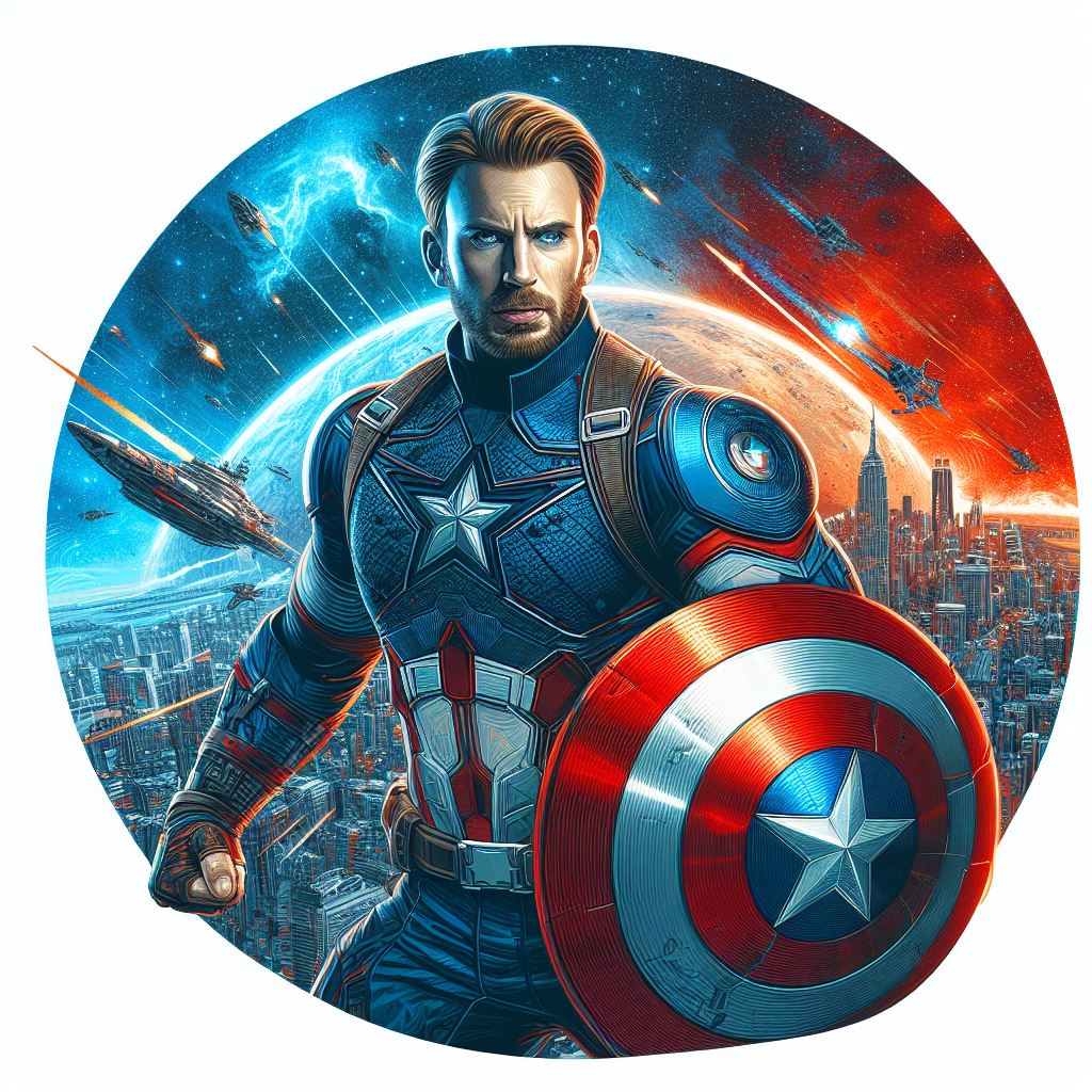Chris Evans as Captain America in Marvel
